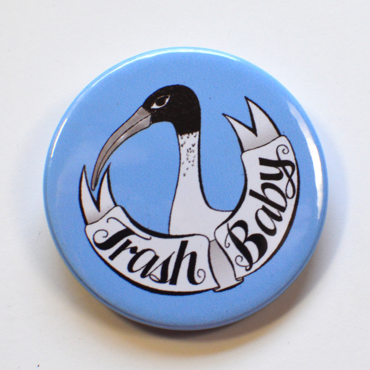 Trash Baby Ibis Funny Meme Light Blue Badge