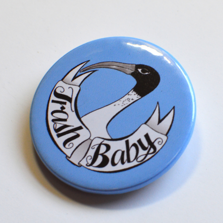 Trash Baby Ibis Funny Meme Light Blue Badge