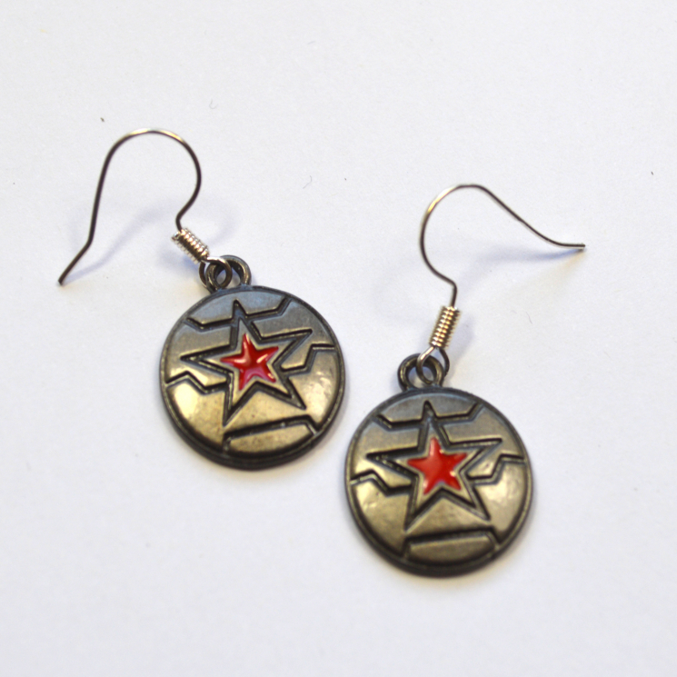 Bucky Barnes Winter Soldier Earrings