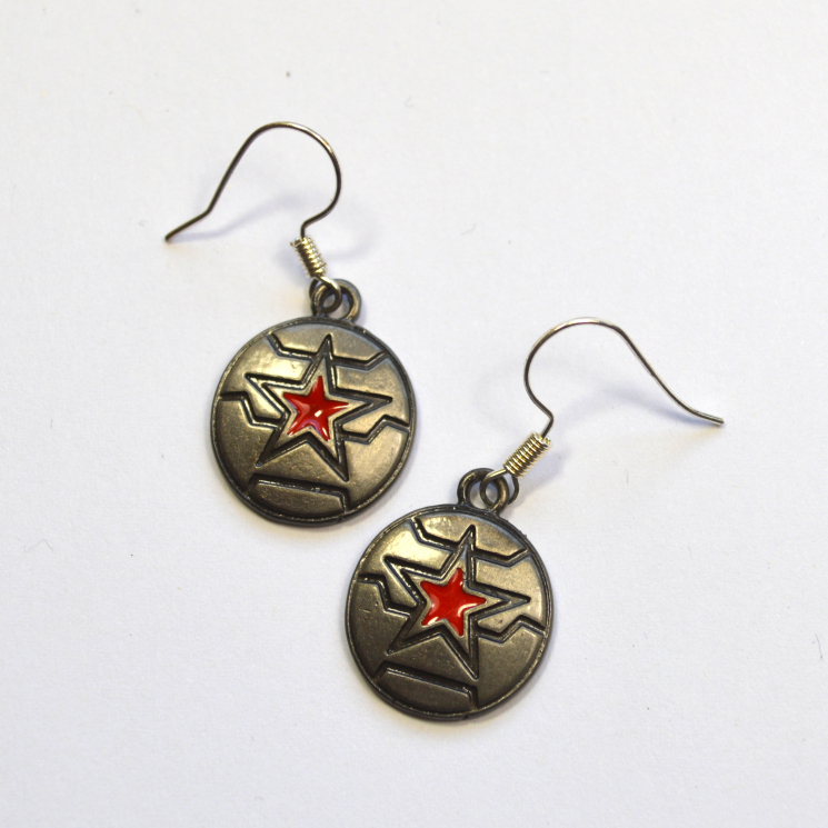 Bucky Barnes Winter Soldier Earrings