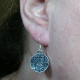 Star Wars Death Star Silver Dangle Earrings