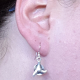 Klingon Empire Star Trek Silver Earrings