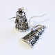 Doctor Who Dalek Silver Earrings