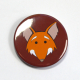 Smiling Fox Pinback Button Badge