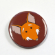 Smiling Fox Pinback Button Badge
