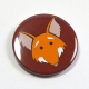 Smiling Fox Pinback Button Badge
