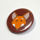 Smiling Fox Pinback Button Badge