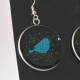 Glitter Bluebird Blue Bird Handmade Earrings