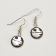Star Wars Sci Fi Handmade Silver Death Star Earrings