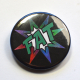 Fat Pride Comic Splash Rainbow Badge