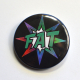 Fat Pride Comic Splash Rainbow Badge