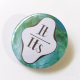 It-Its Pronoun Badge Hand Letter Watermarble Background