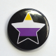 LGBTQIA Galaxy Non Binary Enby Pride Star Badge