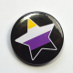 LGBTQIA Galaxy Non Binary Enby Pride Star Badge