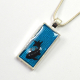 Rectangle black Koi Fish Pendant