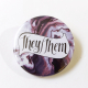 Pronouns They-Them Hand Lettered Badge