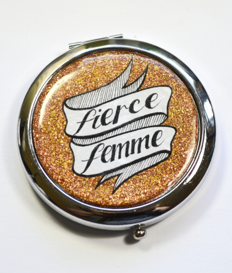 Gold Fierce Femme Mirror Compact