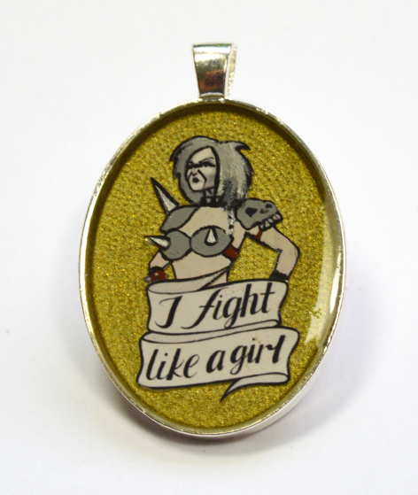 Slymenstra Fight Like A Girl Pendant