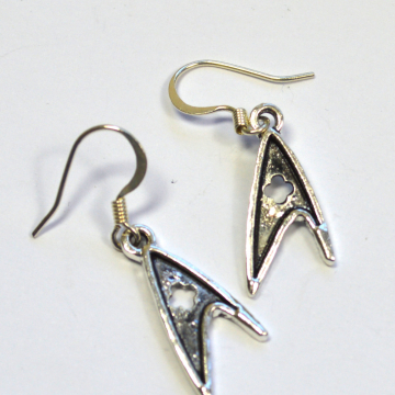 Star Trek TOS Federation Medical Insignia Dangle Earrings