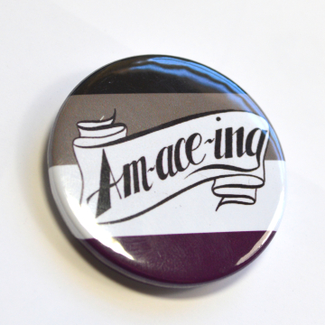 Amaceing Asexual Queer Puns Ace Pride Badge Pinback Button