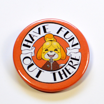 ACNH Isabelle Have Fun Out There Badge