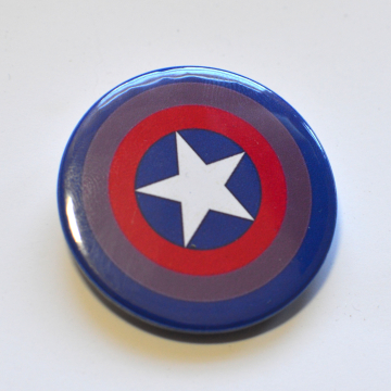 Bisexual Flag Capain America Shield Badge