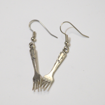 Silver Fork Earrings