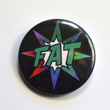 Fat Pride Comic Splash Badge