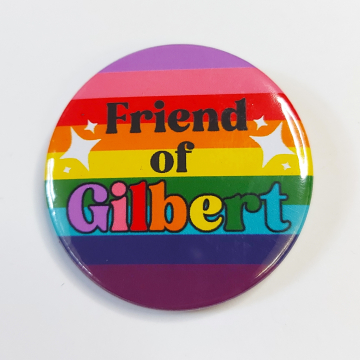 Nine Stripe Rainbow Pride Flag Friend of Gilbert Badge