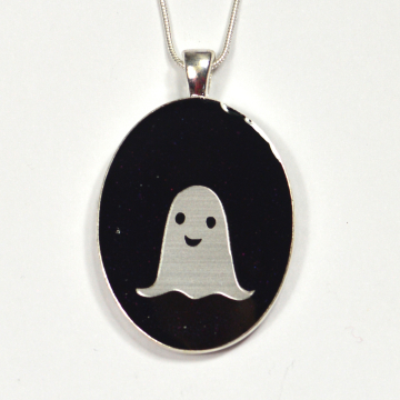 Large Oval Ghost Pendant