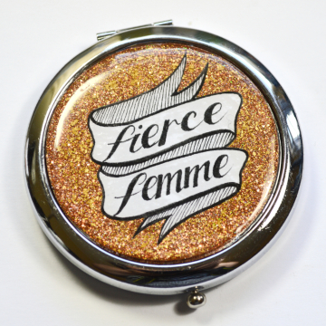 Gold Fierce Femme Mirror Compact