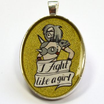 Slymenstra Fight Like A Girl Pendant