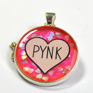 Janelle Monáe "Pynk" Pink Hearts Resin Pendant