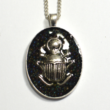 Scarab in a Bubble Bath Pendant
