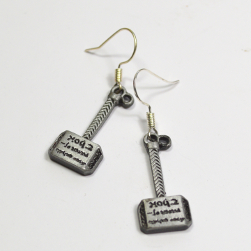 Thor Mjölnir Hammer Dangle Earrings