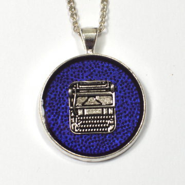 Silver Typewriter Pendant